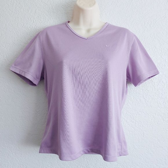 Nike Tops - Nike Dri-Fit Light Purple Lavender Workout Top SMALL Short Sleeve Tennis